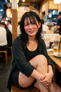 酔っ払って大胆になっている女子学生