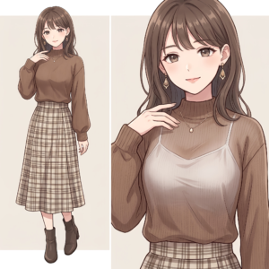 職場の後輩ちゃん(2次元イラスト)