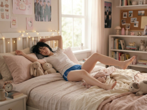 女学生の朝の様子