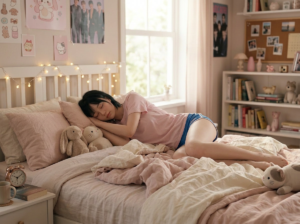 女学生の朝の様子