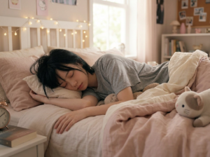 女学生の朝の様子